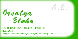 orsolya blaho business card